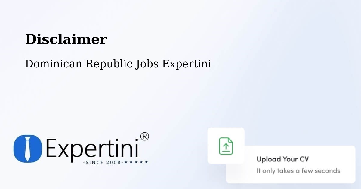 Disclaimer – Las Terrenas - Dominican Republic Jobs Expertini